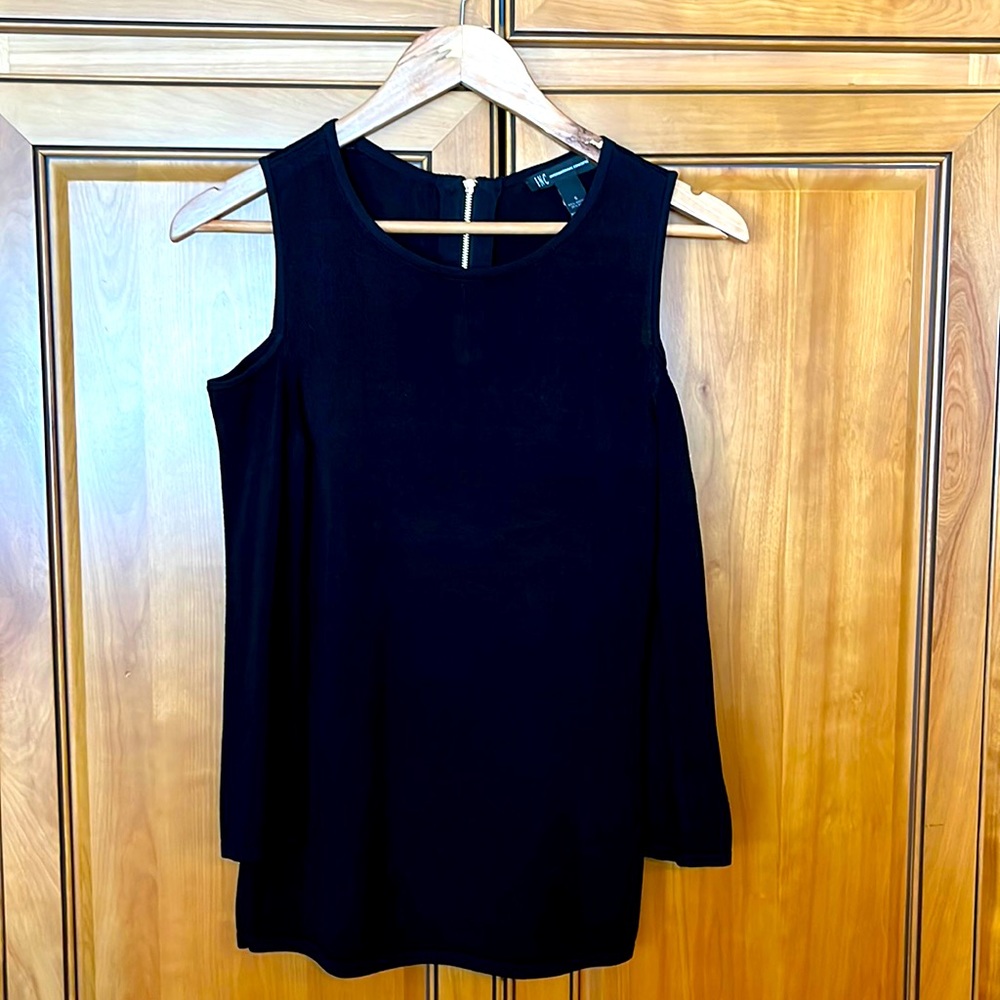 INC black cut-out shoulder top